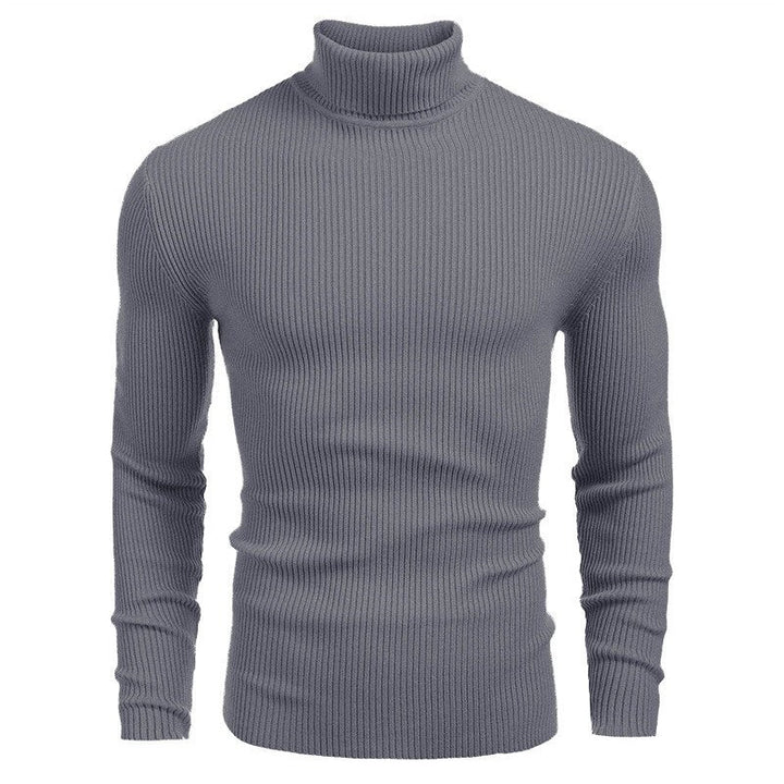 Men's Turtleneck Sweater Made Of Fine Ribbed Knit Lune London
