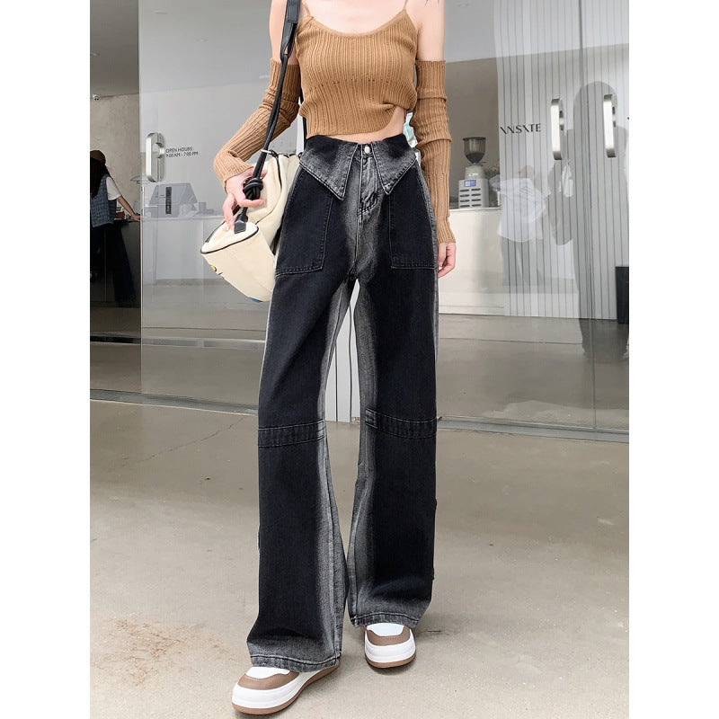 Jeans larges pour femmes avec des fentes latérales innovantes Chic & Stil