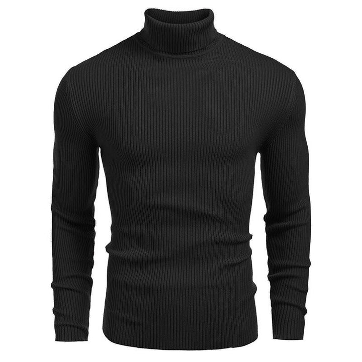 Men's Turtleneck Sweater Made Of Fine Ribbed Knit Lune London