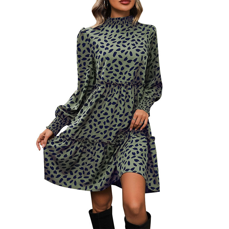 Casual mini dress for ladies with ruffles and loose fit Lune London