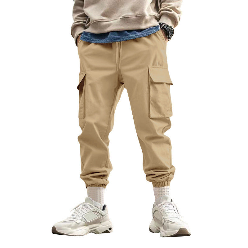 Men's cargo pants with elastic waistband and multifunctional pockets Lune London