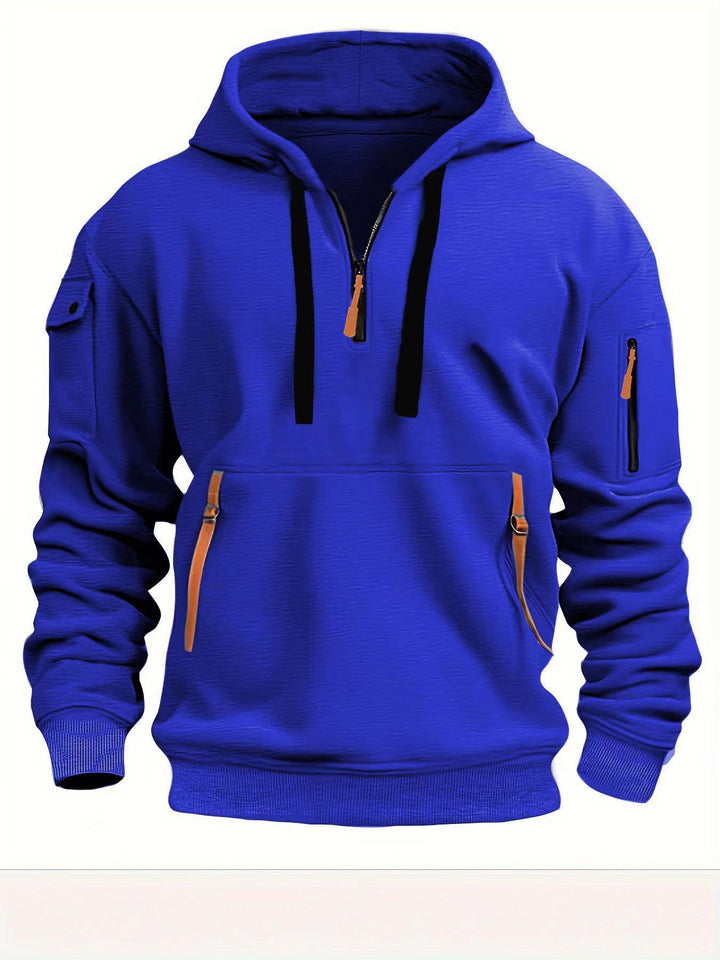 Men's functional hoodie with zipper and side pockets Chic & Stil