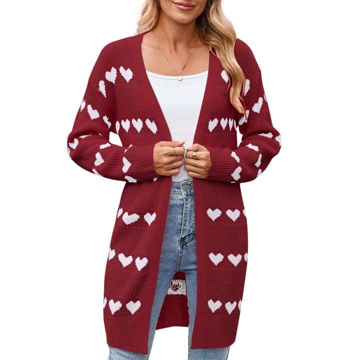Cardigan pour femmes avec motif en forme de cœur Chic & Stil