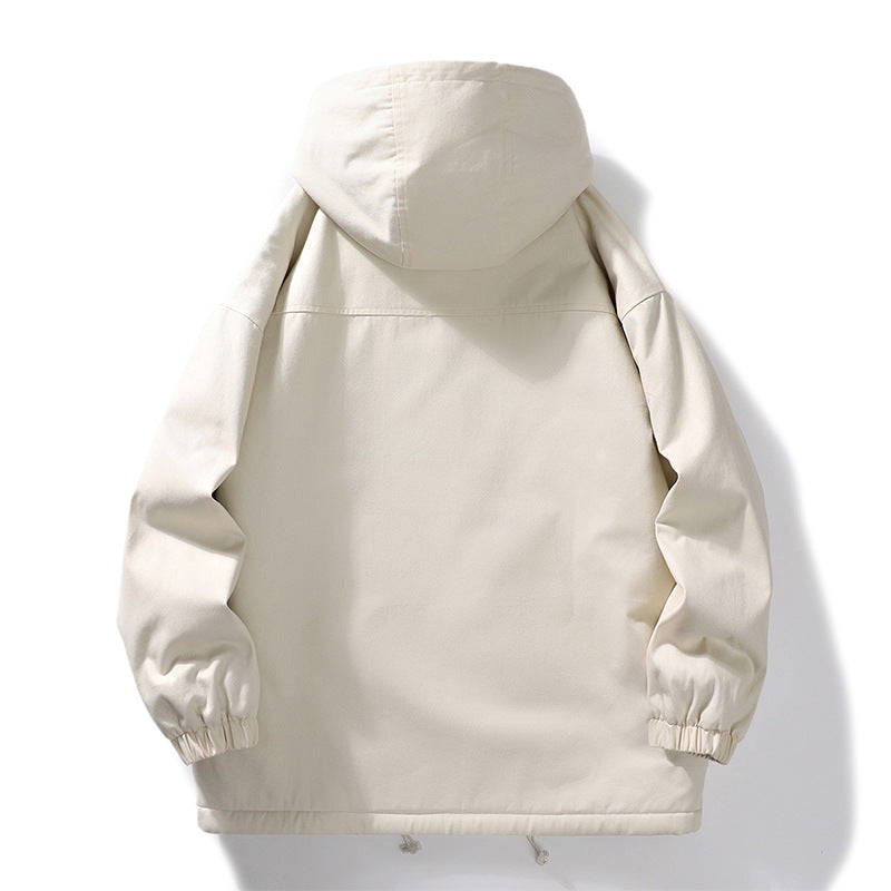 Warm fleece jacket for men with high protective collar Lune London