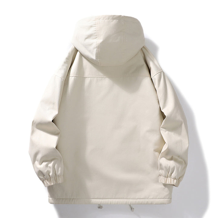 Warm fleece jacket for men with high protective collar Lune London