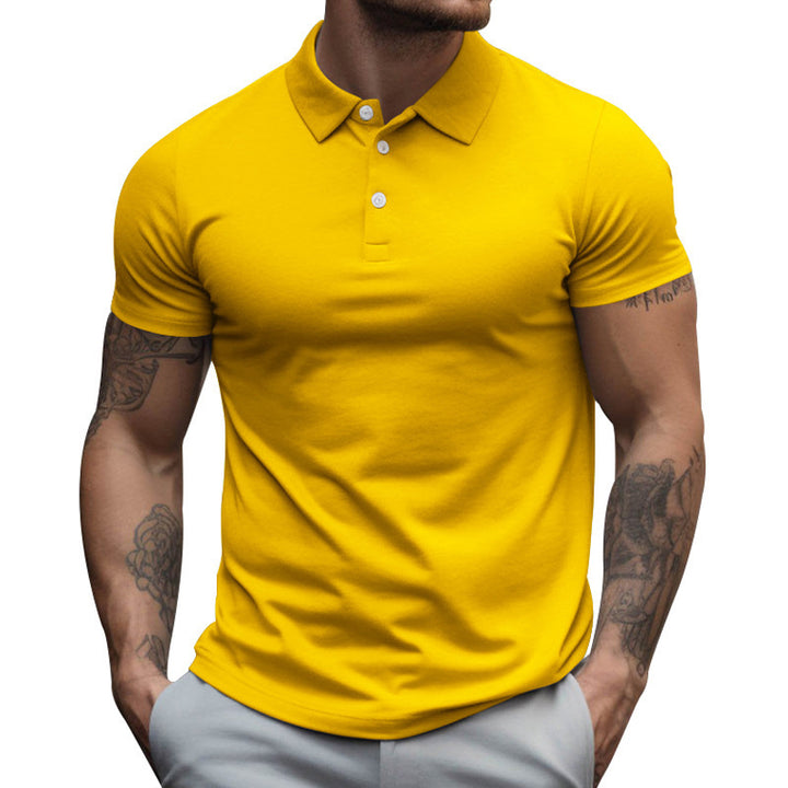 Short sleeve polo shirt for men in breathable cotton blend with moisture regulation technology Lune London