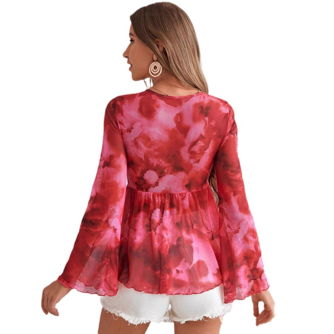 Ladies Top and Chic Floral Chiffon Style