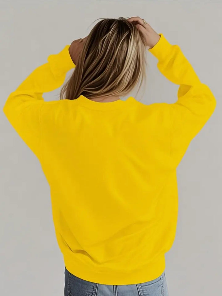 Sweatshirt pour femmes avec doublure douce et motif festif en vin Chic & Stil