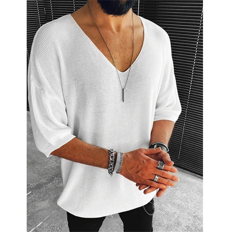 Men's plus size V-neck sweater Lune London
