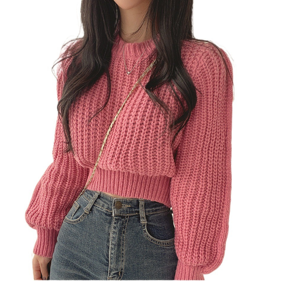 Thick knit women's sweater with oversized sleeves and a textured structure Lune London