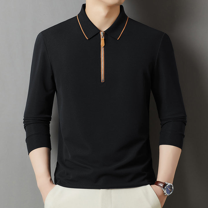 Men's sporty polo with modern zipper and breathable properties Lune London