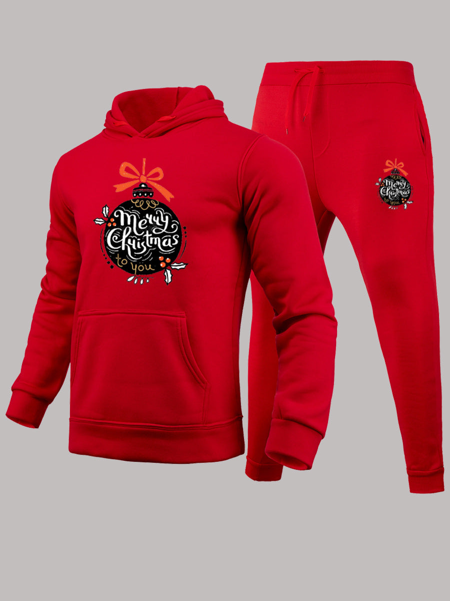 Women's hoodie and jogging set with festive Christmas pattern Lune London