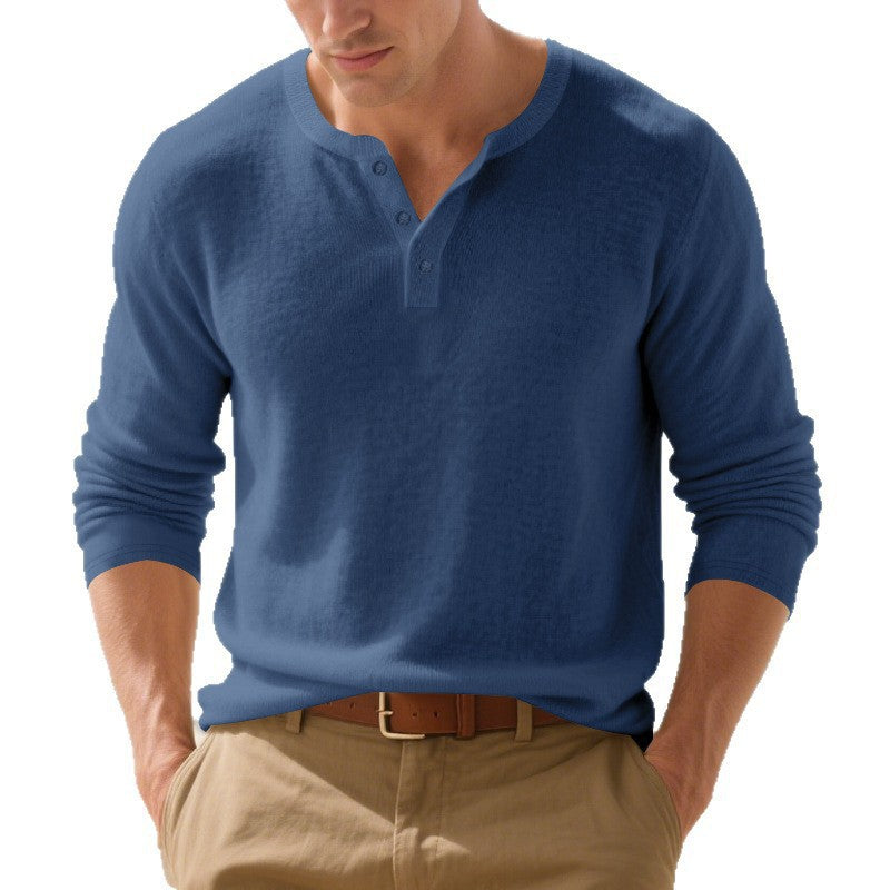 Men's long sleeve shirt with button placket Lune London
