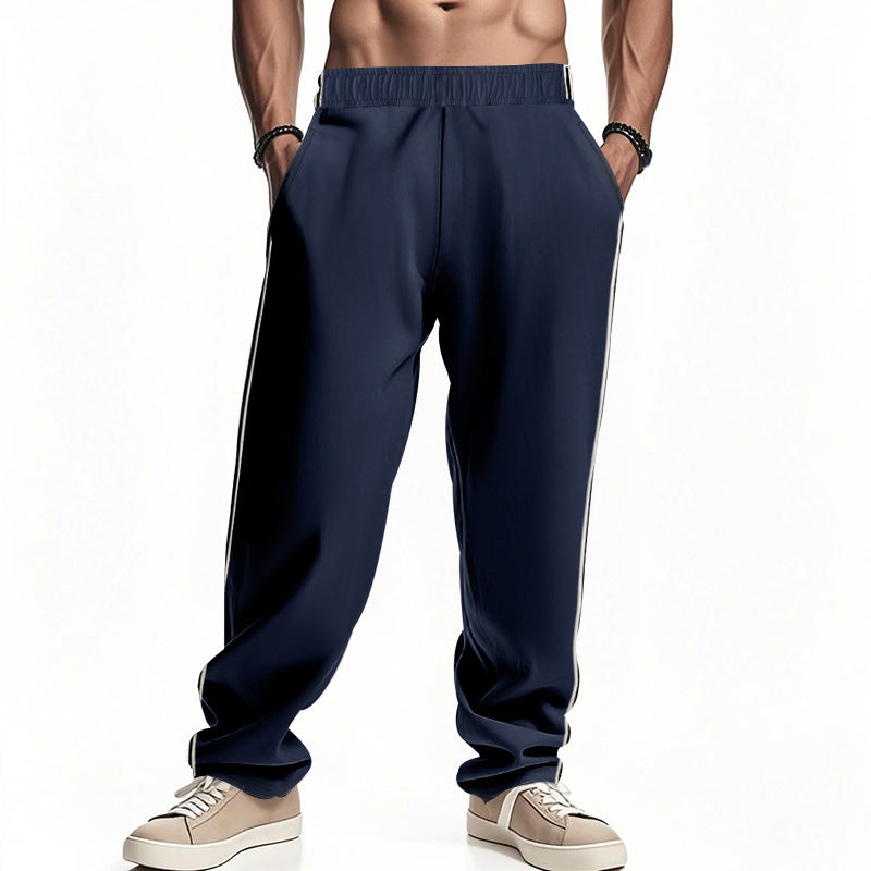 Sport leisure pants for men with side stripes and elastic waist Lune London