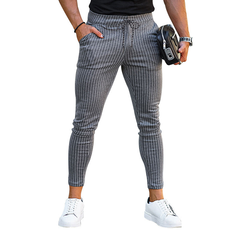 Trendy stretch jeans for men with stripes Chic and Style