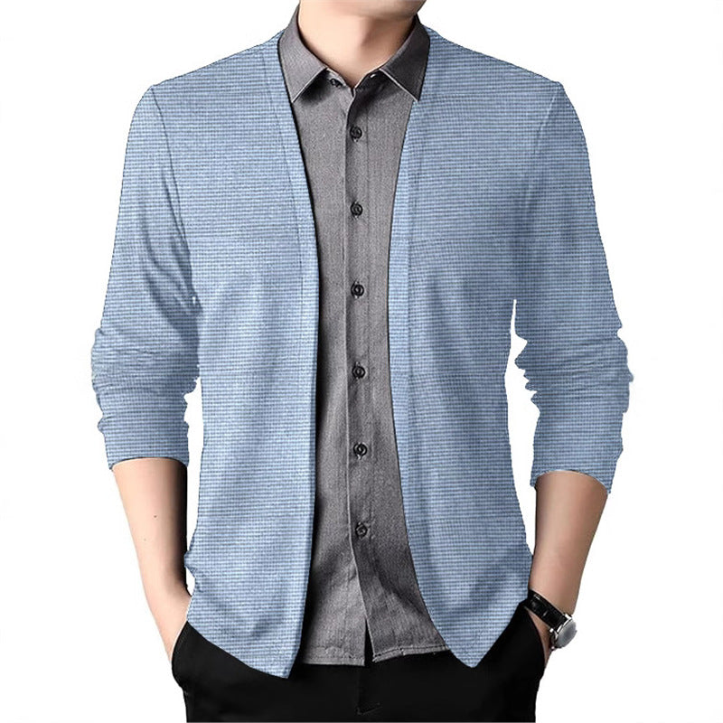 Structured open-edged cardigan for men Lune London