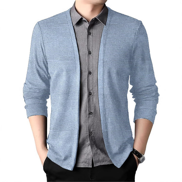 Structured open-edged cardigan for men Lune London