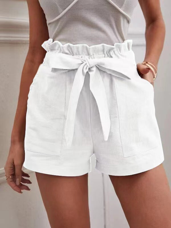 Tailored Shorts for Women with Tie and Practical Pockets Lune London