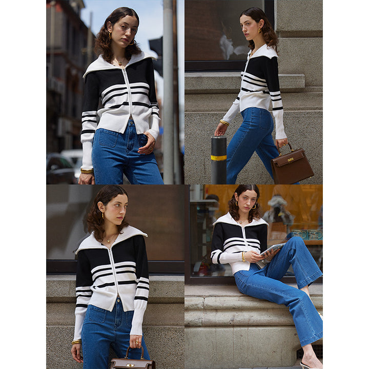 Women's stylish zip-up cardigan Chic & Stil