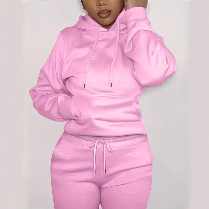 Ladies comfortable Hoodie with kangaroo pocket and elastic waist Lune London