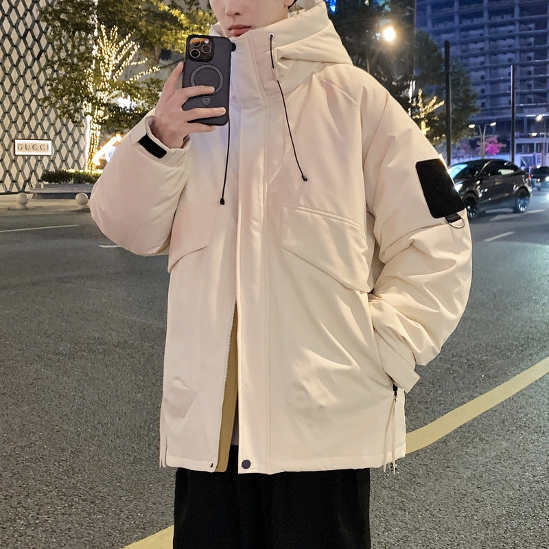 Functional jacket for men with adjustable hood and two large pockets Lune London