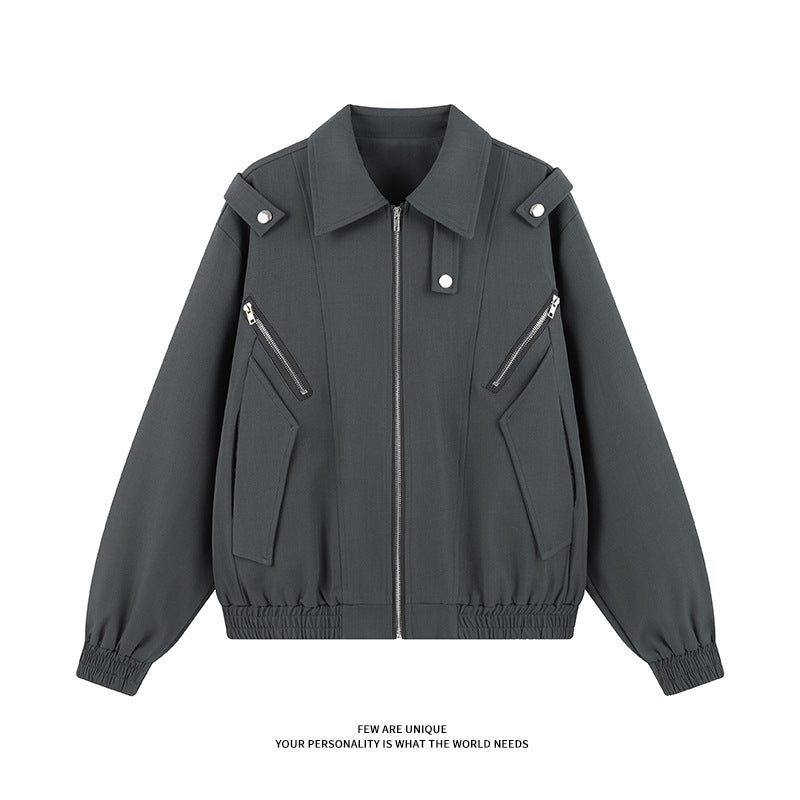 Ladies stylish windbreaker jacket with functional zip pockets and elastic cuffs Lune London