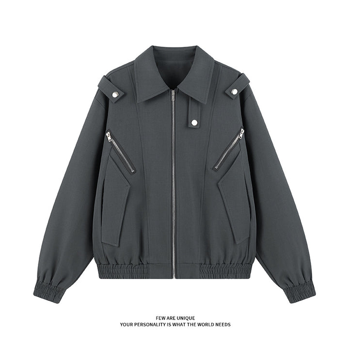 Ladies stylish windbreaker jacket with functional zip pockets and elastic cuffs Lune London