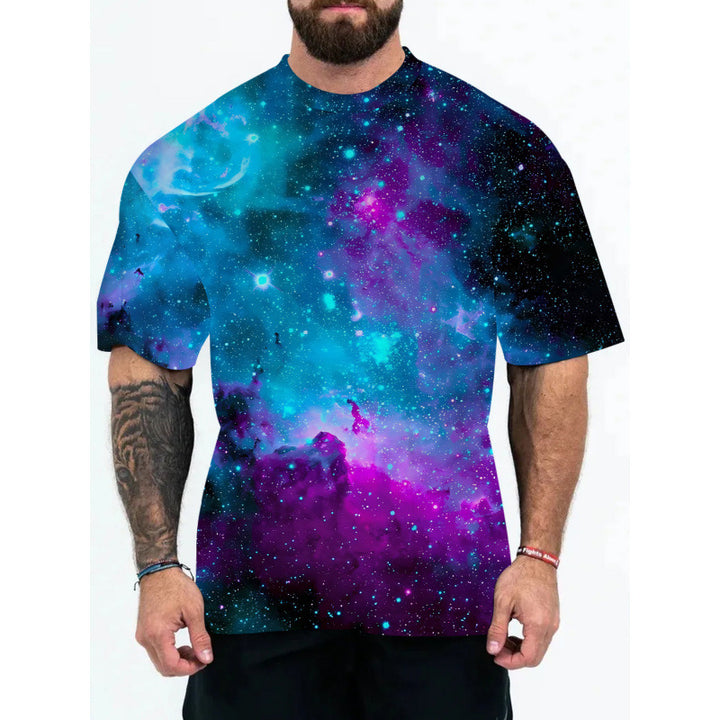 Lune London Galaxy Print Short Sleeve T-Shirt for Men