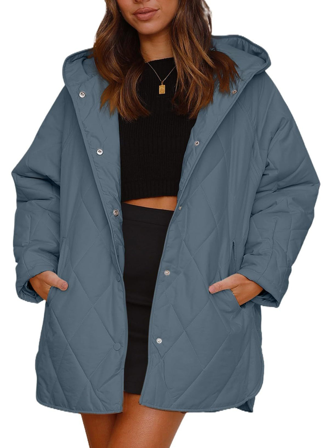 Veste d'hiver matelassée pour femmes avec capuche Chic und Stil