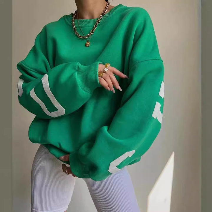 Oversized sweatshirt for women with Lune London logo catchy