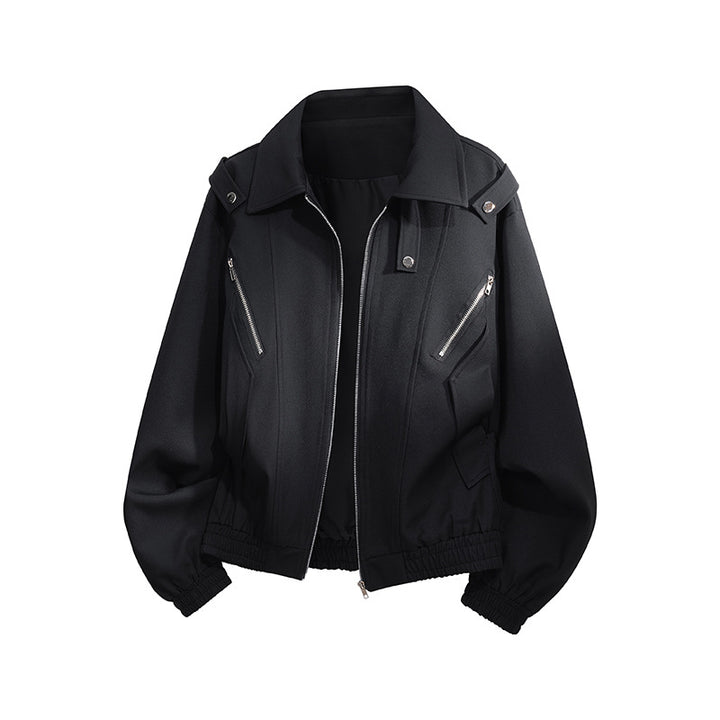 Ladies stylish windbreaker jacket with functional zip pockets and elastic cuffs Lune London