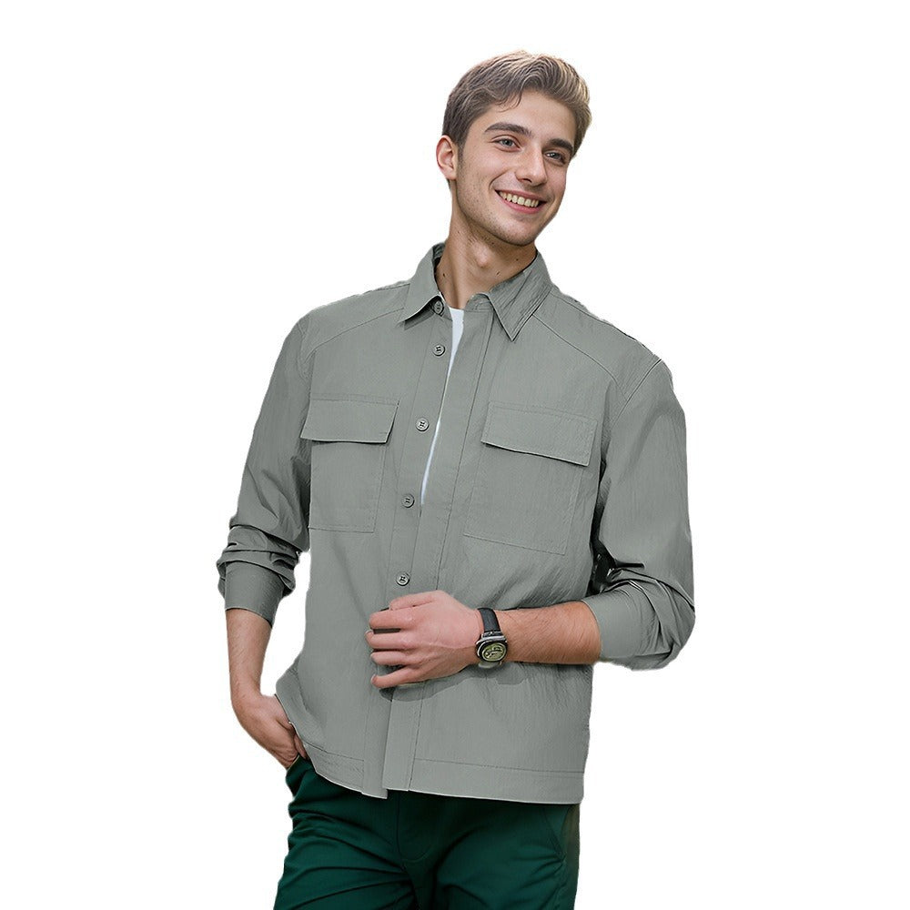 Versatile camping shirt for men with practical pockets and breathable properties Lune London