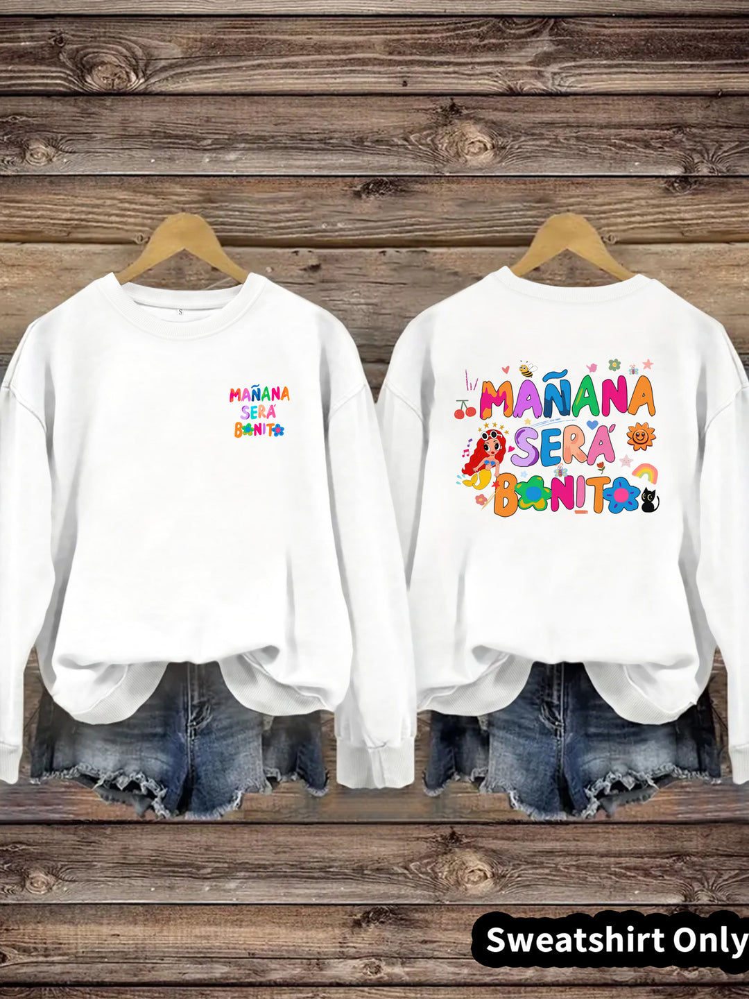 Sweat-shirt pour femmes avec imprimé coloré ludique et coupe décontractée Chic & Stil