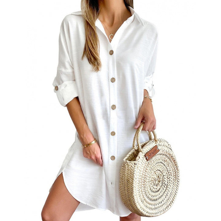 Casual shirt dress for women in lightweight fabric with button closure Lune London