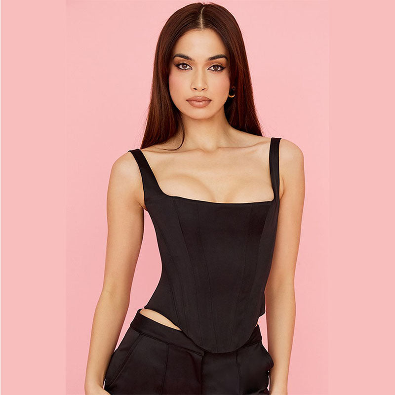 Lune London | Fairy Pink Satin Longline Corset