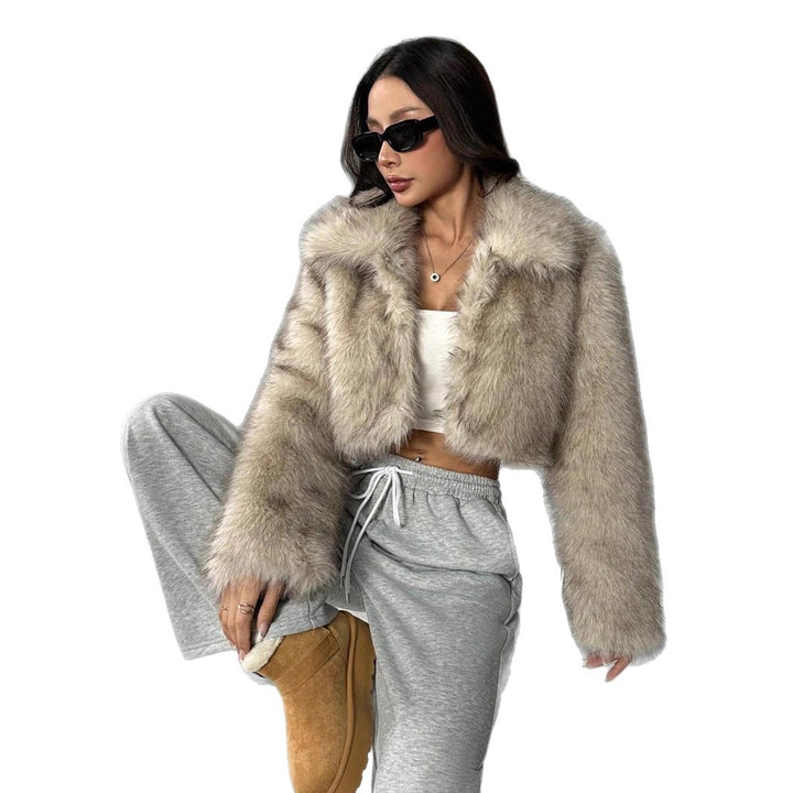 Ladies Chic and Stylish Faux Fur Jacket