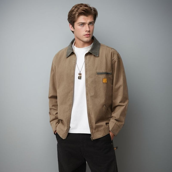 Casual cotton jacket for men with practical pockets and structured collar Lune London