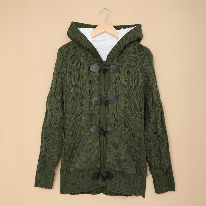Cardigan pour femmes avec col haut et détails confortables de boutons Chic & Stil