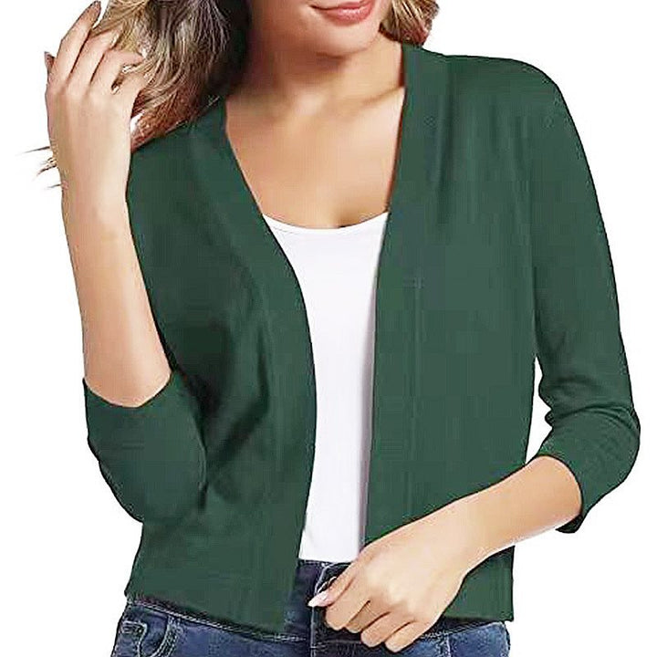 Ladies casual cardigan with open front and 3/4 sleeves Lune London