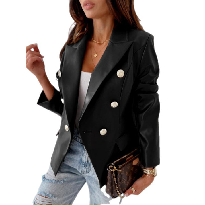 Blazer en faux cuir femmes Chic & Stil