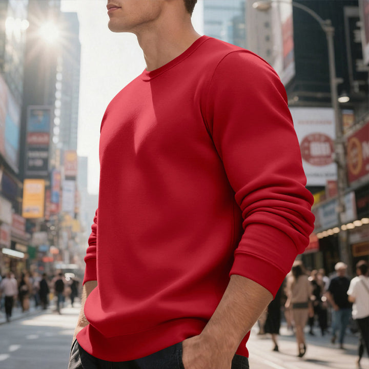 Casual sweater for men with round neck and comfortable cuffs Lune London