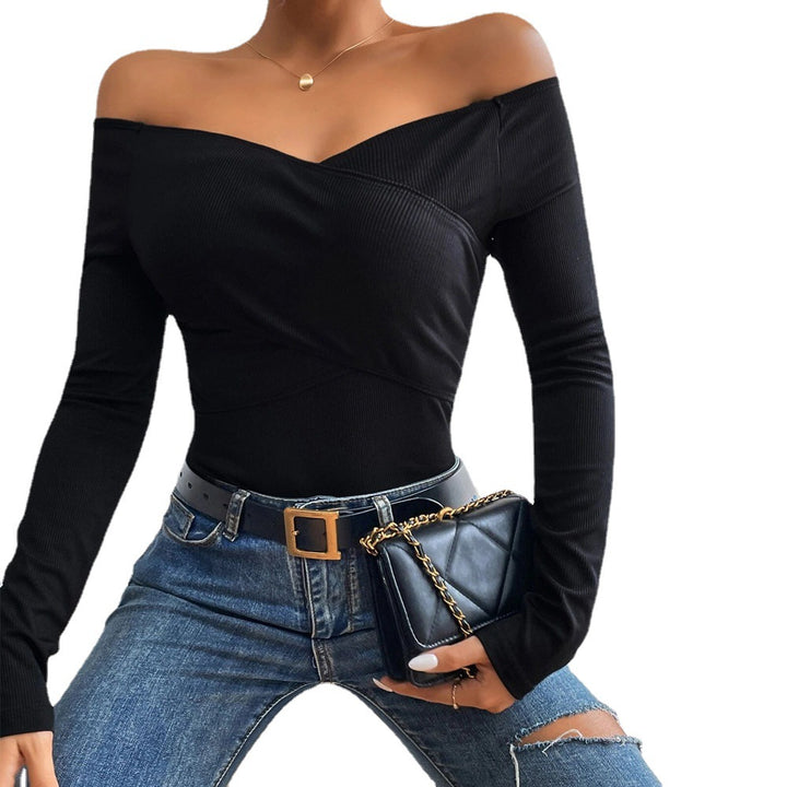 Robe femme sans épaules avec manches longues et design élégant enroulé Chic & Stil
