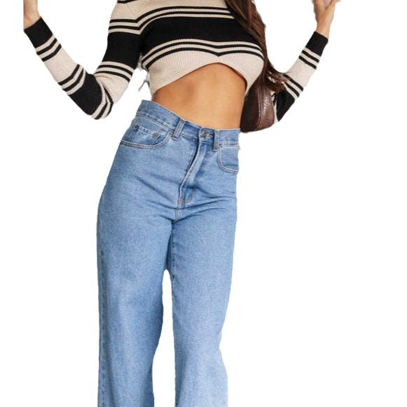 Women's Flared Jeans with High Waist and Wide Leg for Casual Style Lune London