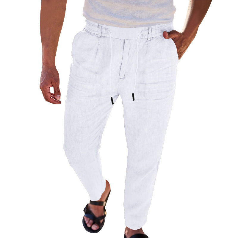 Casual linen pants for men with elastic waist Lune London