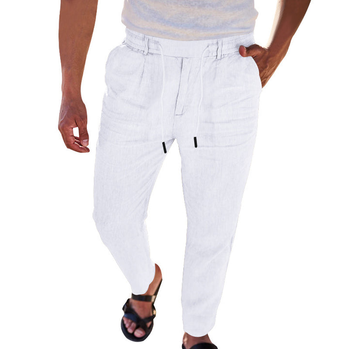 Casual linen pants for men with elastic waist Lune London