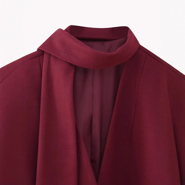 Elegant blazer jacket for women with removable scarf Lune London