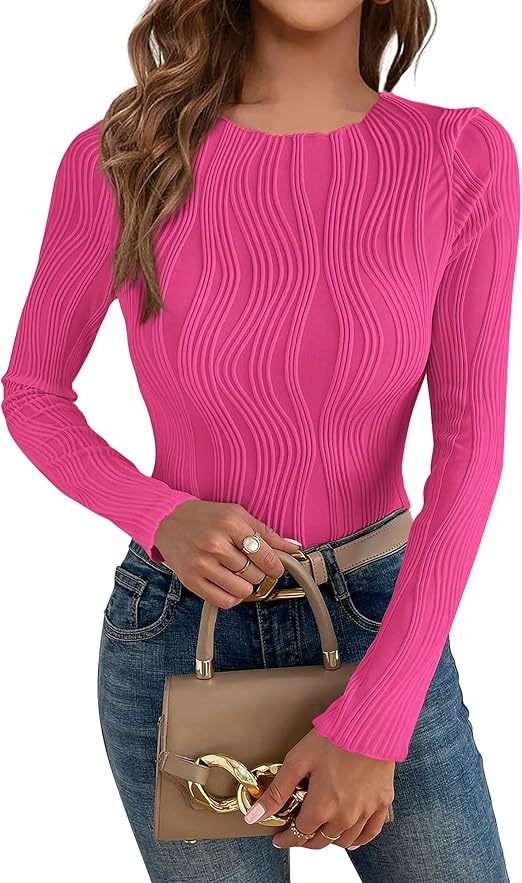 Long sleeve shirt for women with textured wavy pattern Lune London