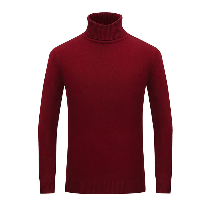 Men's Elegant Roll Neck Sweater in Fine Wool Lune London