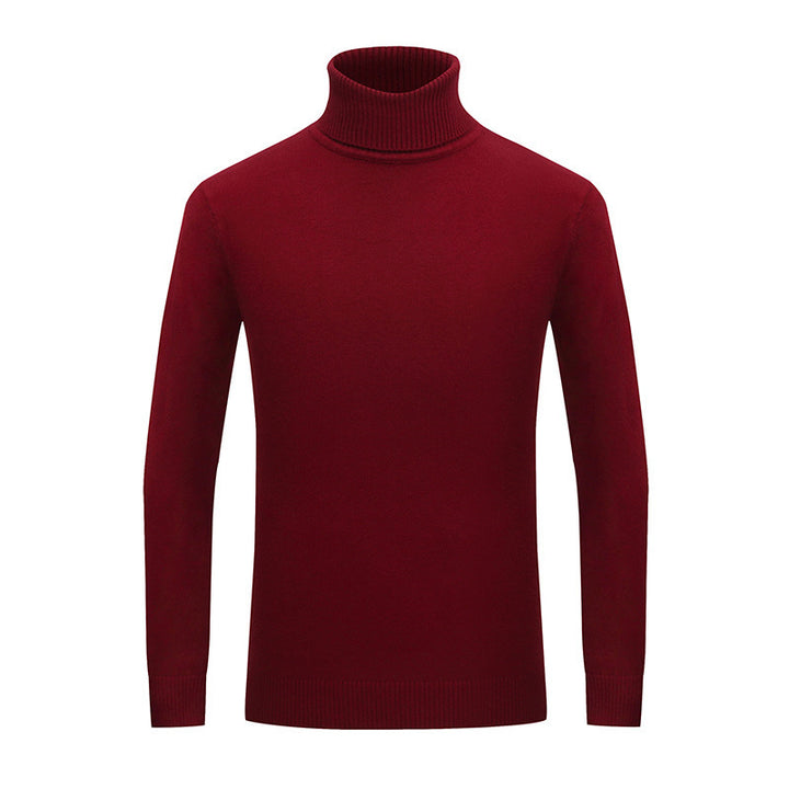 Men's Elegant Roll Neck Sweater in Fine Wool Lune London