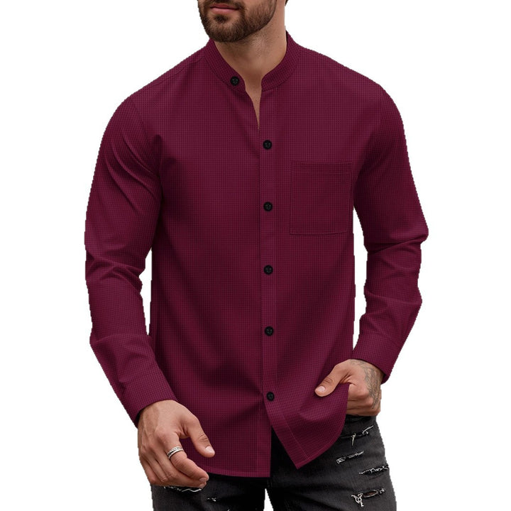 Modern long-sleeve shirt for men with structured design and practical chest pocket Lune London